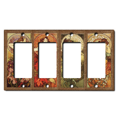 Copper Rust Patina Teal Print 4 - Gang Rocker Standard Wall Plate