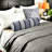 Elegant Navy King Bedding Set, Polyester Jacquard Modern Style