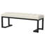 Banc rembourré capitonné Mira Vanilla Boucle