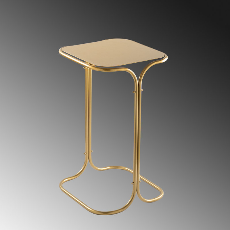 Glorias End Table, Gold, Gold