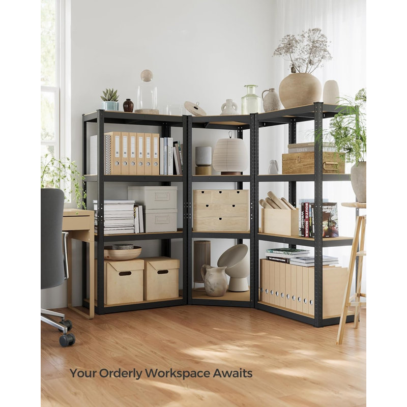 150cm W Steel Shelving Unit, Black