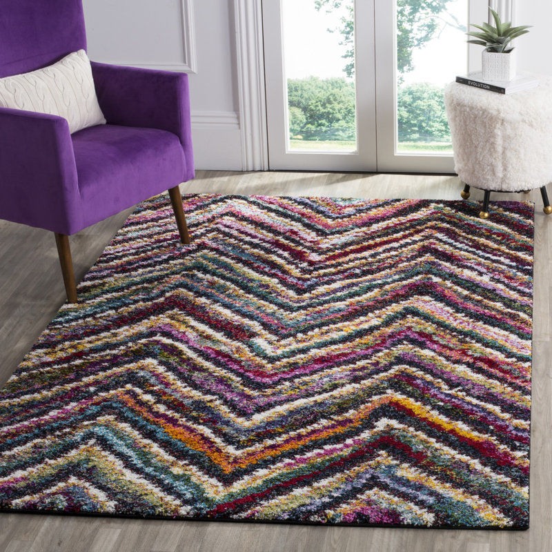 Gleno Performance Chevron Rug, Rectangle 9' x 12'