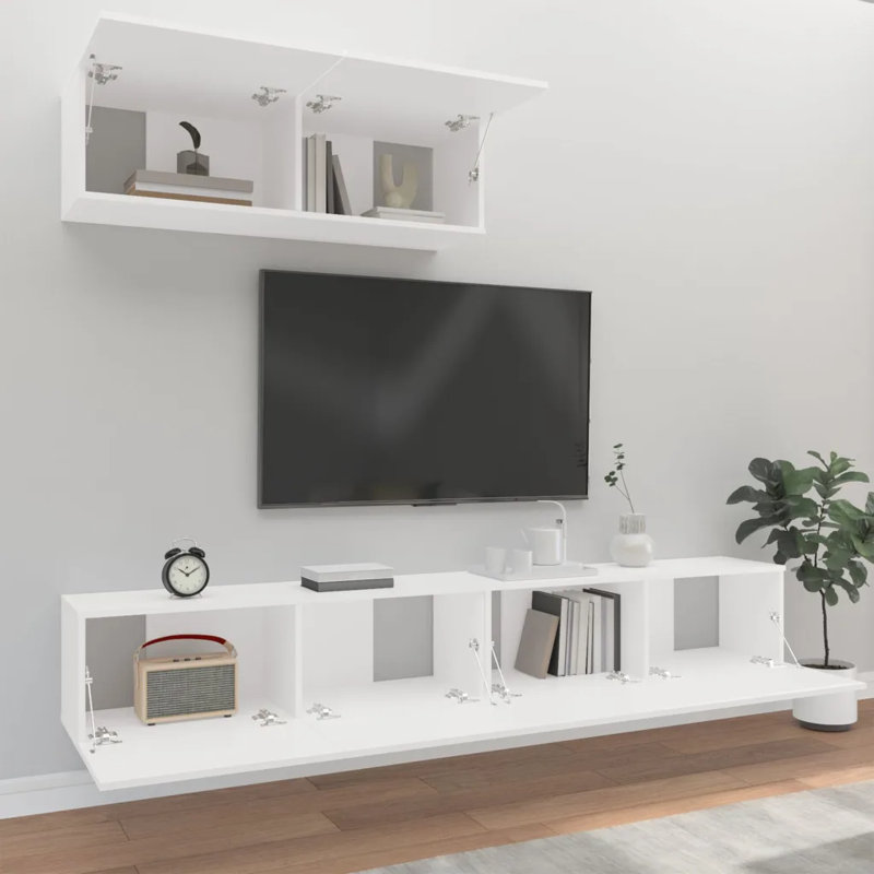 Kahden 3 Piece TV Stand for TVs up to 65", White, 100cm