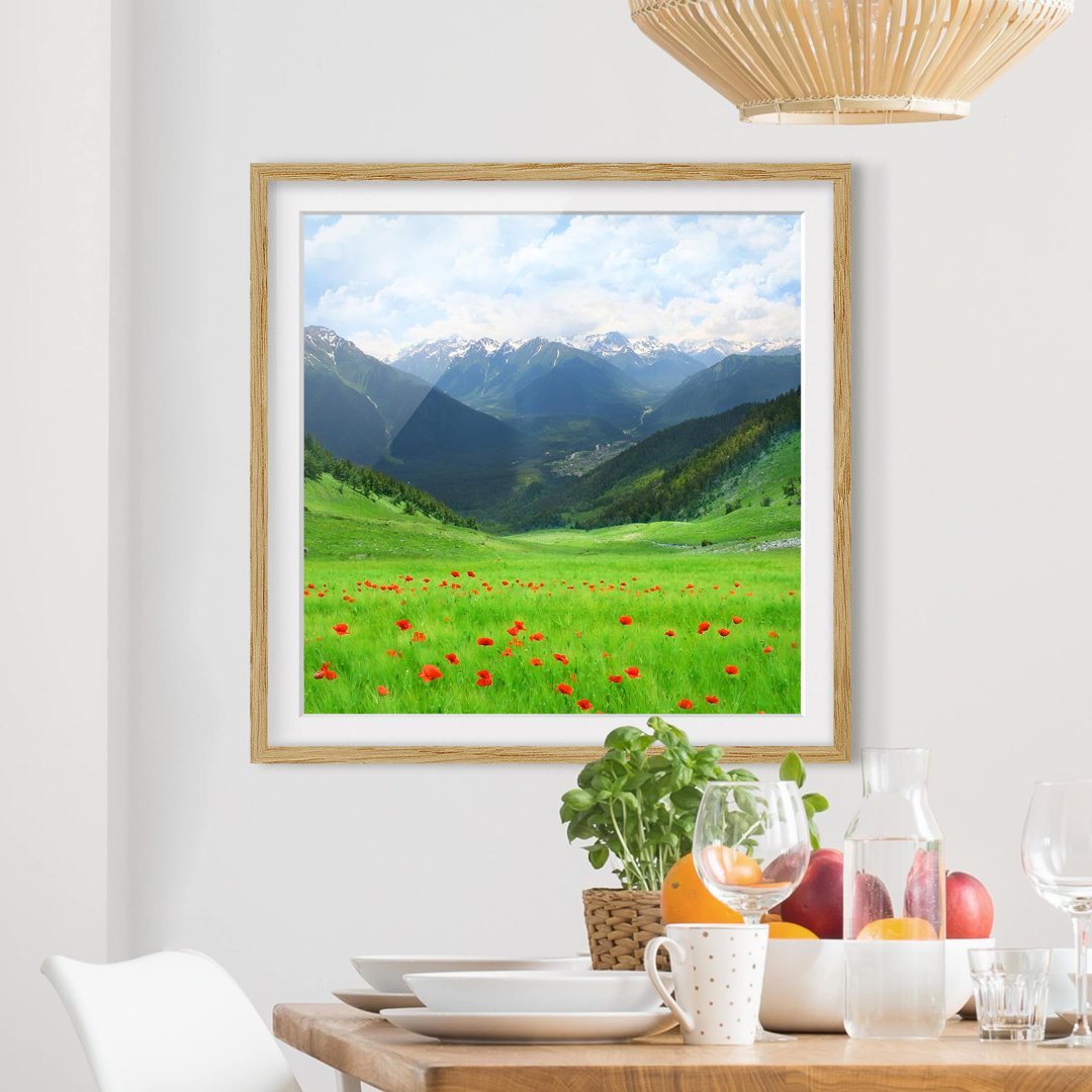 Gerahmtes Poster Alpine Meadow