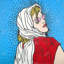 Pop Art Woman - reproduction encadrée avec passe-partout pour la décoration intérieure-1777538306