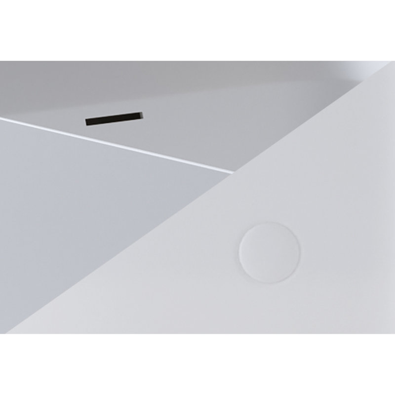 Freestanding Solid Surface Matte Bathtub with Drain & Overflow