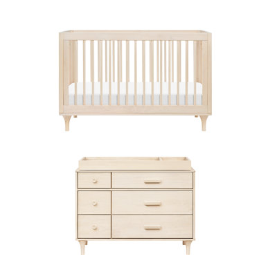 Lolly Crib And 6 Drawer Dresser, Washed Natural