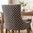 Ultra Side Dining Chair, Thickened Fabric Chairs With Neutrally Toned Solid Wood Legs, Bronze Nail Head, Set Of 2