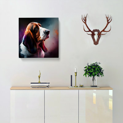 Basset Hound Digital Art No.1 - Wrapped Canvas