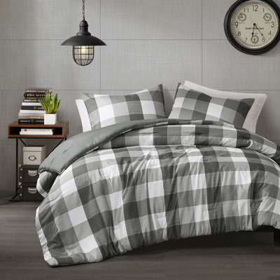 Ensemble d'édredon léger 2 pièces pour lit simple / simple TG gris anthracite Lucas