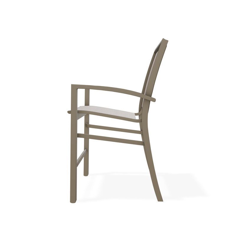 Tabouret de comptoir d'extérieur 26 po Kendall, Bois de plage, Fenouil Augustine Sunbrella®