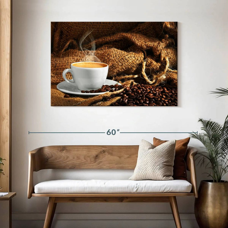 Yarlin Beans And Steaming Coffee