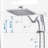 All Metal 14 Inch Shower Head with Massage Mode Handheld, Rain Shower Head with Handheld Spray Combo-111151523