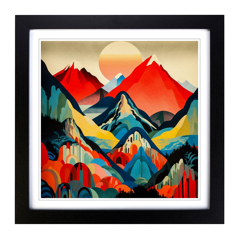 Single Picture Frame Print on Wood, Black