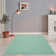 Handmade Happy cotton rug in mint