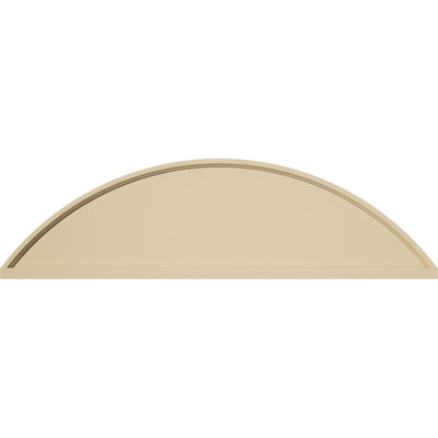40"W x 11"H x 1-3/4"P Segment Arch Smooth Signature Urethane Pediment, Primed Tan