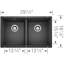 Évier de cuisine encastré à double cuve encastrable 29 po 50/50 Precgr SILGRANIT Precis-22742976