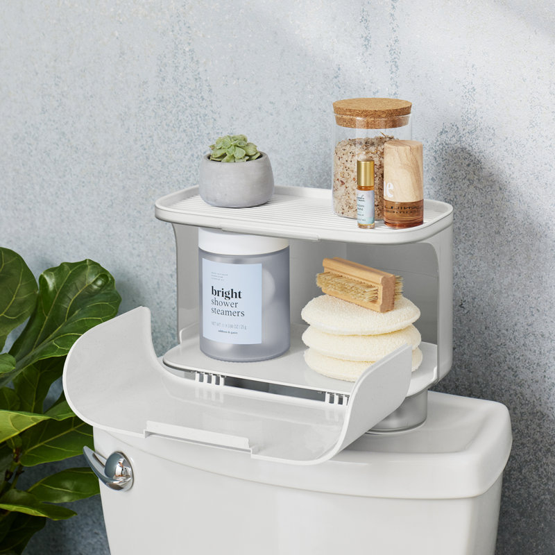 YouCopia HideAway Toilet Cabinet, Over the Toilet Organizer for Toilet Paper Rolls, Wipes and Bathroom Accessory Storage