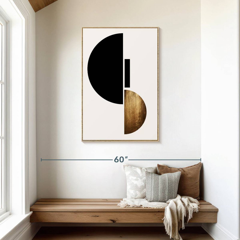 Shape II, 9" x 13", Floating Frame Natural Wood