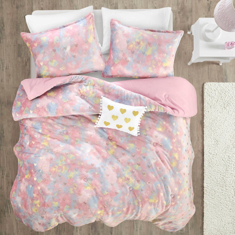Polyester Printed Metallic Comforter Set Full/Queen, Full/Queen Comforter + 2 Shams
