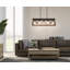 Lustre rectangulaire pour îlot de cuisine à 5 lumières Dronfield-1379893502