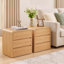 Ensemble de chambre à coucher 3 pièces, une commode à 6 tiroirs et deux tables de chevet à 3 tiroirs
