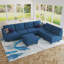 Canapé modulaire réversible avec repose-pieds Bresee-115612912-115612913
