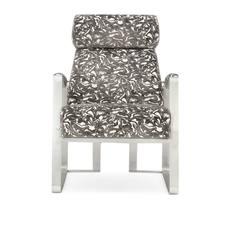 Fauteuil en velours capitonné Modern Expressions