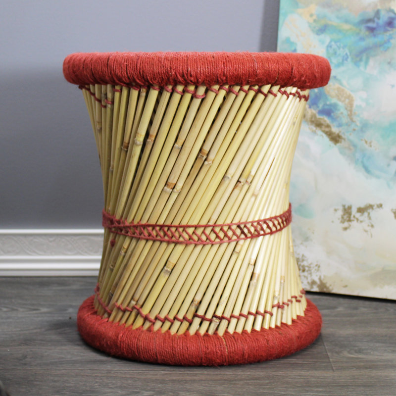 Tabouret d'appoint Barkhamsted Reed, Rouge rouillé