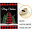 Drapeau de jardin arbre de Noël double face petit drapeau de jardin d'hiver Red Buffalo Plaid Merry Christmas Banner-1749982922