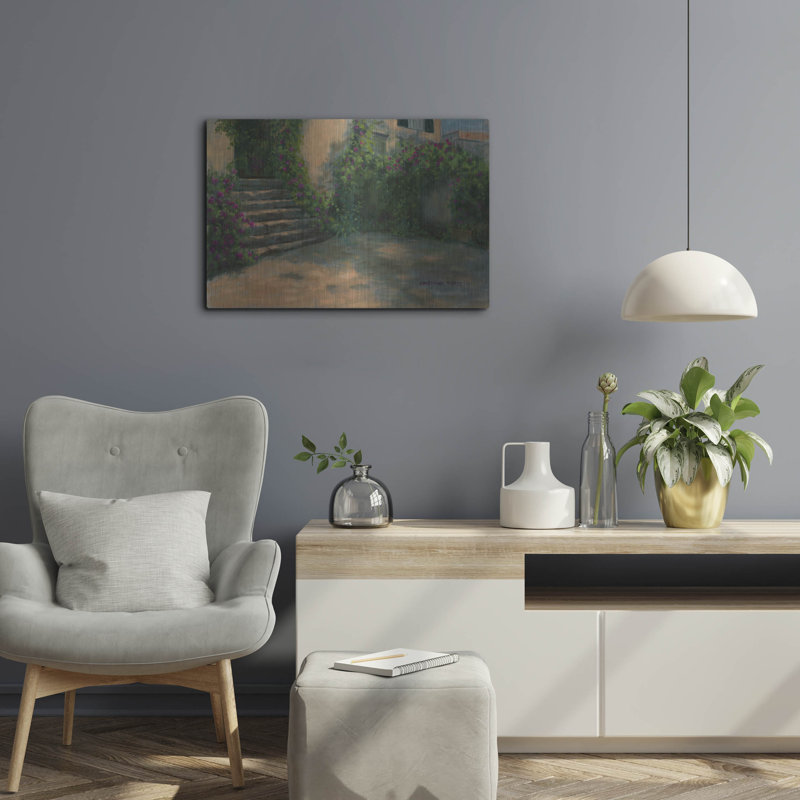 Latitude Run® 'Tuscany Steps' by Christopher Pierce, Metal Wall Art, 24"x16", 16" H x 24" W