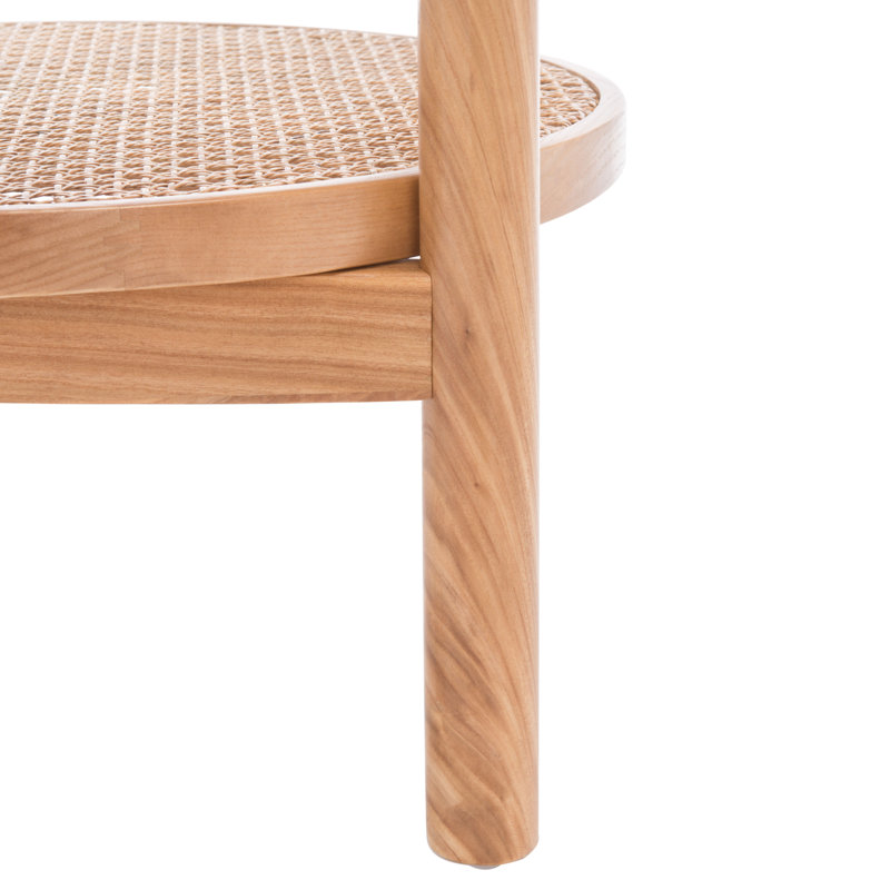 Karyna Glass Top End Table, Natural
