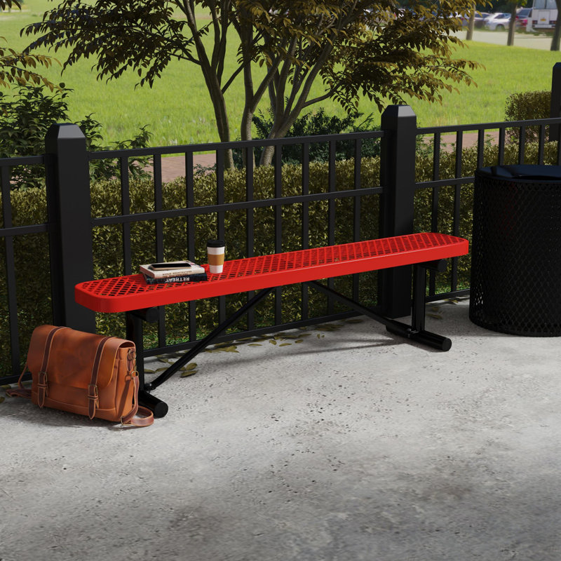 Banc d'extérieur standard Leisure Craft, Rouge, L 72 po x P 12 po