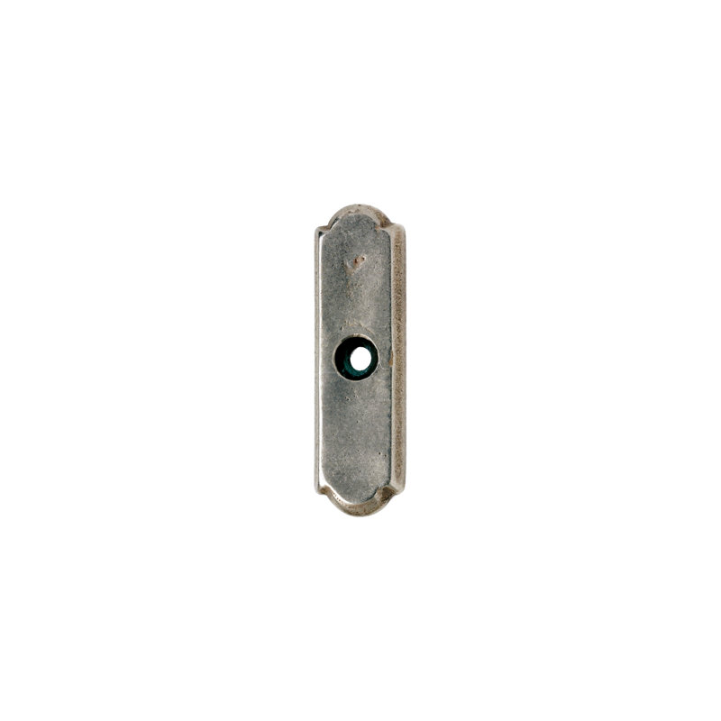 Arched Metal Knob Backplate, 2.5" H x 0.75" W x 0.19" D, Silicon Bronze Light