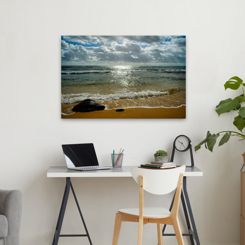 Last Step Beache, nouvelle version 2019-2, art océanique, art côtier, art abstrait contemporain, H 36 po x l 24 po