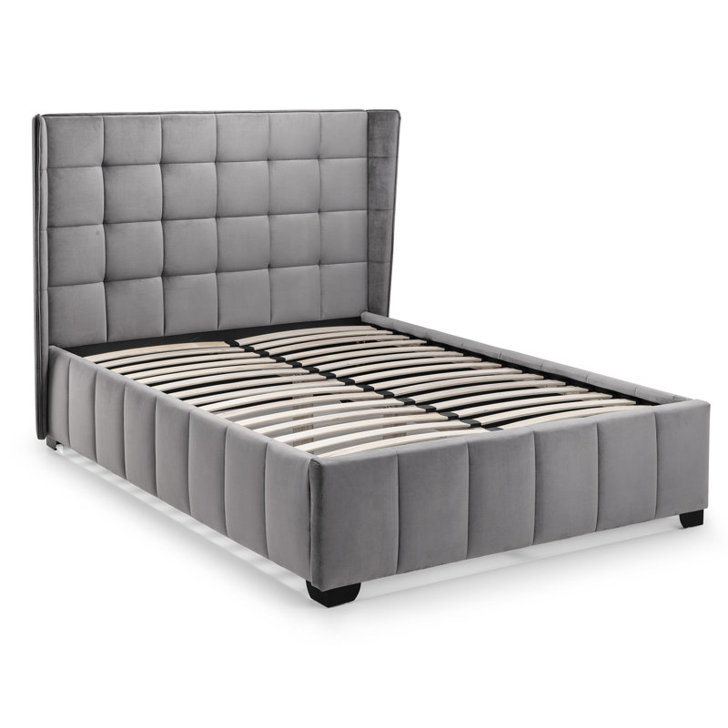 Upholstered Bed with Mattress, Double (4'6)