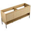 Support de meuble-lavabo autoportant 60 po en bois d'ingénierie, 4 portes à fermeture douce, moderne, couleur chêne, couleur moderne