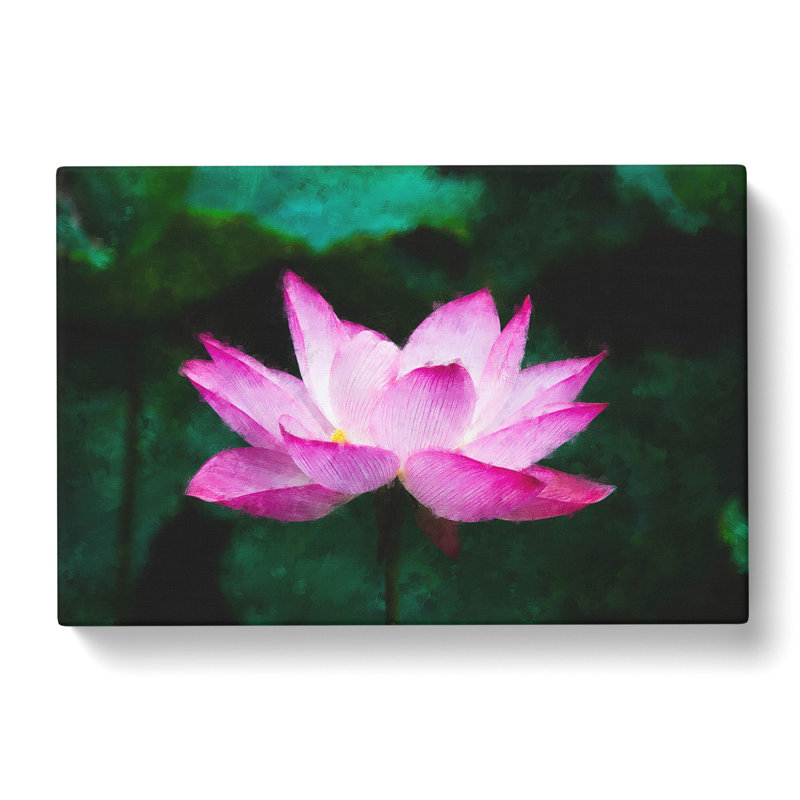 Pink Water Lily Flower Vol.2 - Wrapped Canvas, 40cm H x 60cm W x 3cm D