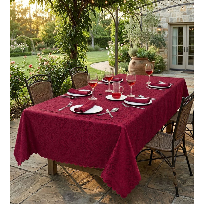 Table Runner Jacquard, 72cm L x 13cm W, Red