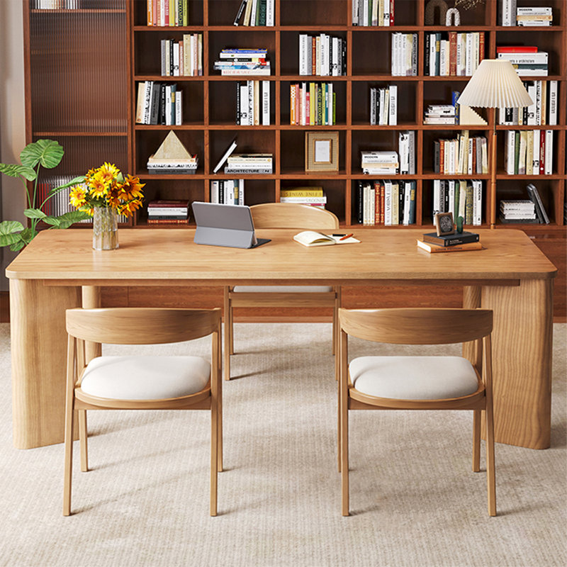 Bureau d'écriture Burlywood, H 29,53 po x l 62,99 po x P 31,5 po