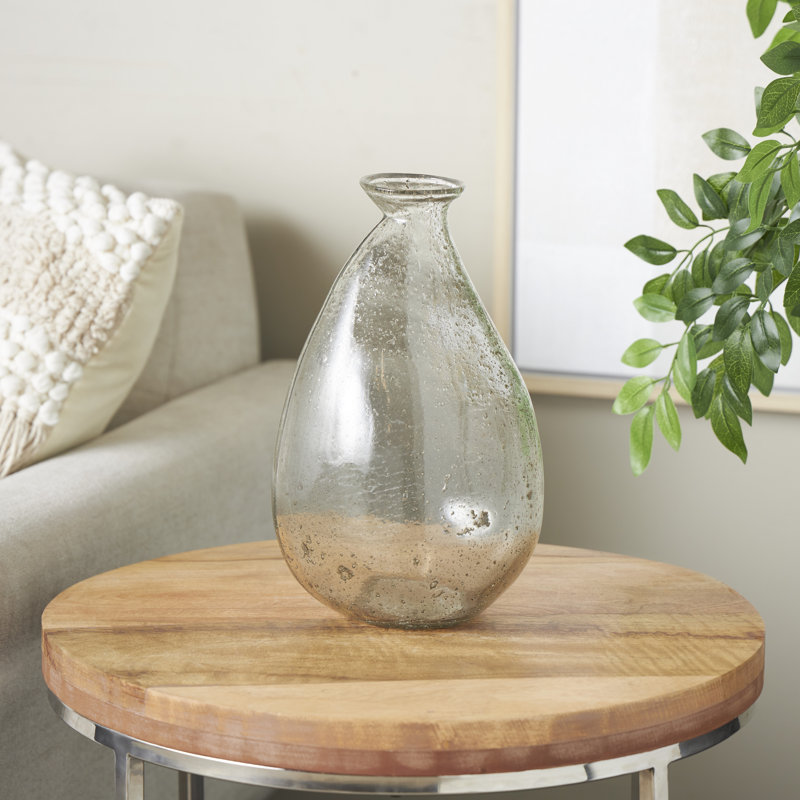 Vase Cole et verre moucheté avec accents