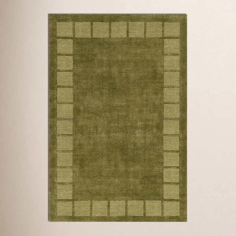 Tapis en mélange de laine Milchan, Rectangle 8 pi 6 po x 11 pi 6 po