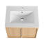 Meuble-lavabo flottant 24 po avec lavabo, armoire murale moderne en chêne clair, cuve en céramique à bord mince, portes à fermeture en douceur, rangement peu encombrant, installation facile
