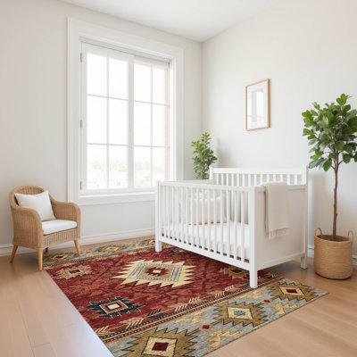 Premium Machine Washable Lubbers AMF1754 Tribal Rug