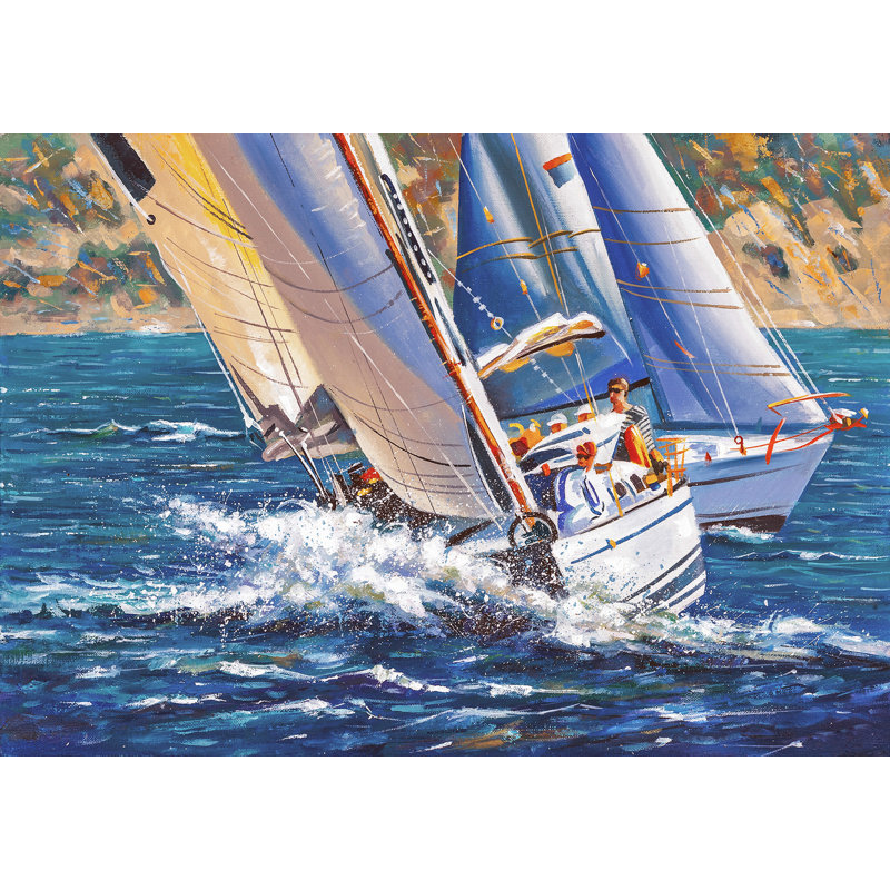 Regatta Adventure - Art nautique sur toile, H 24 po x l 36 po