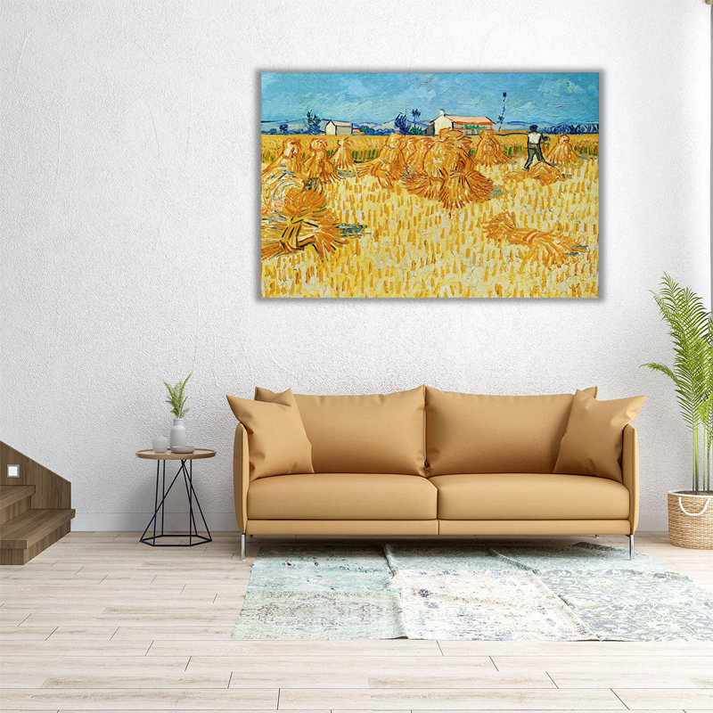 «Harvest in Provence, 1888», reproduction d'art sur toile, H 24 po x l 36 po