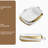 Modern Ceramic Vessel Sink with Elegant Gold Rim, Above Counter Installation