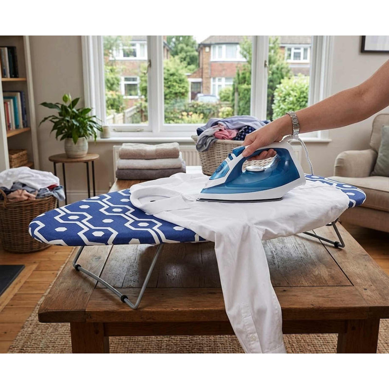 29" Tabletop Ironing Board - Blue Print, Blue