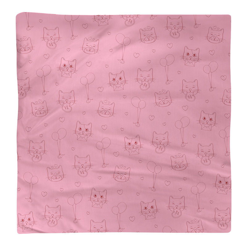 No Pattern Square Napkin, 22" x 22", Pink/Red, Polyester