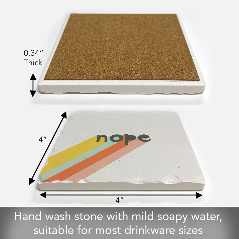 Sous-verre à carreaux simple Nope Créez votre propre collection